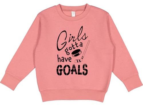 inktastic Girls Gotta Have Goals- Hockey Player Toddler Sweatshirt 5-6 Mauve 2de94