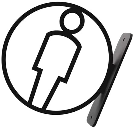 Segnaletica acrilica moderna del simbolo della toilette dell'ufficio elegante del segno del bagno dell'indicatore per lo spazio pubblico
