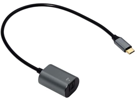 chenyang Câble audio optique USB vers USB C mâle vers Toslink femelle pour musique/jeux/film/TV 0,2 m