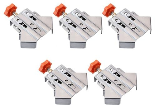 Eieenotee 5 Piezas Abrazadera de áNgulo Recto de 90 ° Abrazadera de Posicionamiento RáPido Clips de FijacióN de Tipo Abierto Clips de Abrazadera de FijacióN Localizador de Acero Inoxidable