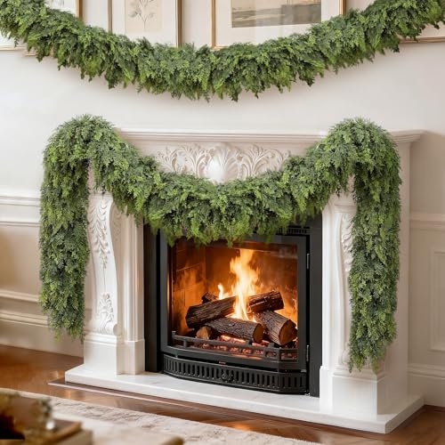 180/270 cm Künstliche Tannengirlande, Grün Weihnachtsgirlande Realistische Girlanden für Festlichkeiten Künstliche Tannengirlande für Haustür Treppen Kamine Außen und Innen
