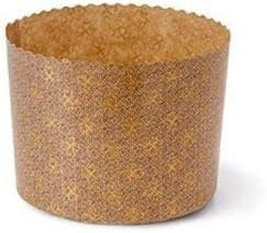 Generico Stampi Monouso per Panettone Alto da 1 kg, Carta da Forno, 170mm x 125mm, Confezione da 10 Pezzi