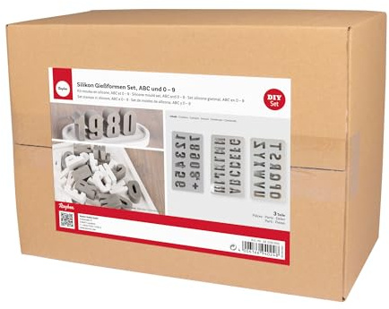 Silikon Gießformen Set ABC und 0-9