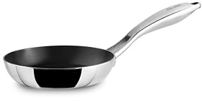 IBILI Triply treskiktspanna 14 cm, rostfritt stål, induktionssäker, PFOA-fri non-stick