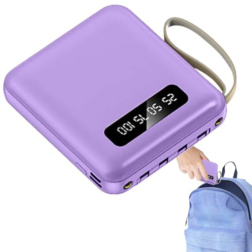 Caricatore per computer portatile, caricatore rapido, 5000 mAh, caricabatterie compatto con display digitale trasparente per batterie del telefono cellulare