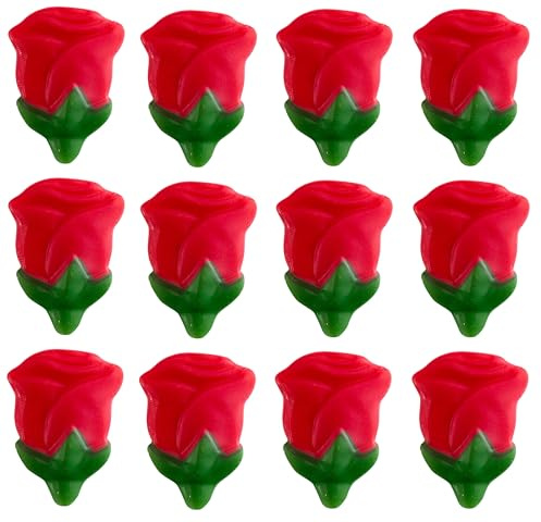 Edible Chocolate ROSES Cake Decorations x12