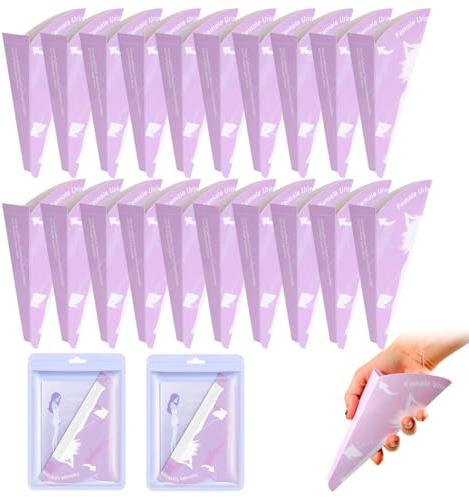JHAZUN 20 Pcs Urinario Femenino,Urinario Portatil Mujer,Orinal Mujer Embudo Orinal Femenino para,Papel Impermeable para