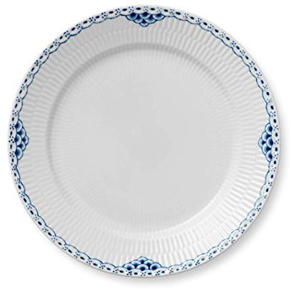 Royal Copenhagen Princess 1017273 Assiette plate en porcelaine Blanc/bleu Ø 27 cm