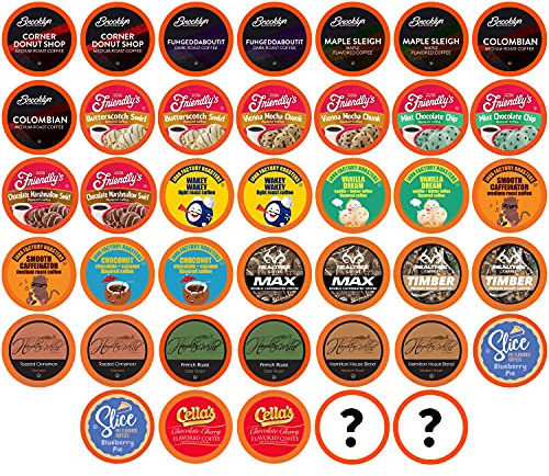 Two Rivers Coffee Mega Coffee Lovers – Lot de 40 dosettes compatibles avec les machines à café K Cup y compris les dosettes 2.0, Mega Coffee, TRC MS40