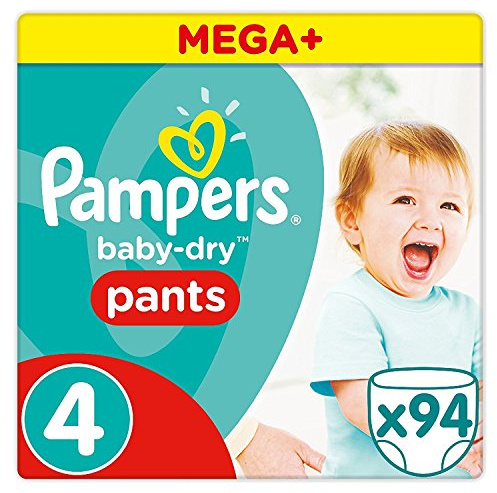 Pampers Baby Dry Pants Größe 4 Maxi 8-15kg Mega Plus Pack, 94 Stück