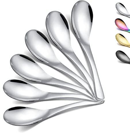 Soup Spoon,Kyraton Stainless Steel Thick Heavy-Weight Table Spoons,Dishwasher Safe(6 Pieces)
