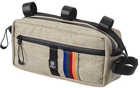 AGU Lenkertasche Bar Bag, 2L Fahrradtasche Lenker Vorne für Bikepacking, Rennradtasche, Wasserabweisend, Reflektierend, Einfache Montage, 100% Recyceltes Polyester - Vintage