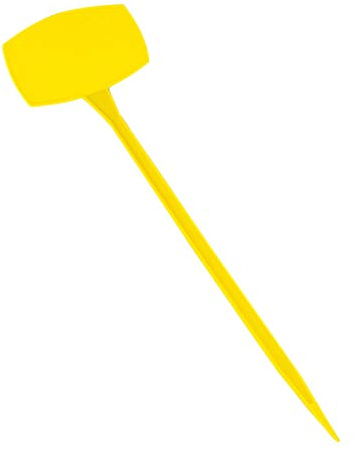 DOITOOL 10 Stücke Outdoor Labels ?e T- Tags Pflanzstufe Gartenarbeit Tags Für Gartenarbeit Grün Gepflanzter Parteiblumen Gelb 50 Cm Gartenschilder Beschriften Pflanzenetiketten