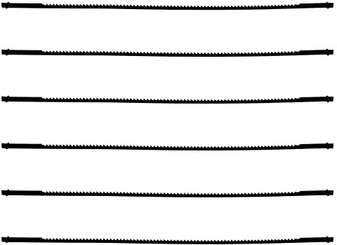 Coping Saw Blades,6-1/2 Inch 6PCS Pin End 15 TPI Regular Tooth Compatible with Fret,Coping Saw Blades & Saw