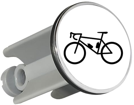 Huuraa Waschbeckenstöpsel Bike Fahrrad Geschenk | Universal Stopfen 4cm höhenverstellbar Abflussstopfen Geschenkidee Stöpsel mit Motiv für das Waschbecken