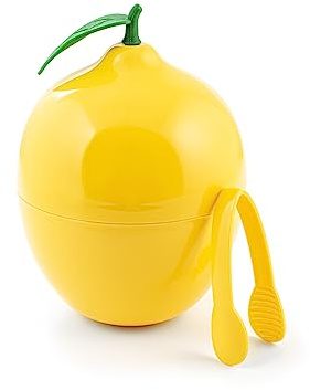 Home Eiskübel Lemon aus Polypropylen, gelb, mit Zange, 15 cm