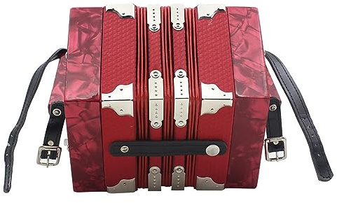 Instrumento de Concertina, acordeón profesional de 20 botones, 40 lengüetas con bolsa de transporte con bolsa de almacenamiento para niños y adultos