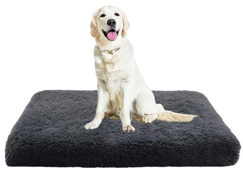 XIEMINLE Haustierbett Hundematratze, Anti-Angst Anti-Rutsch Hundematte, Waschbar Hundekissen Flauschiges Hundebett, Orthopädisches Katzenbett Hundesofa für Große Mittelgroße Hunde(120x80x10cm)