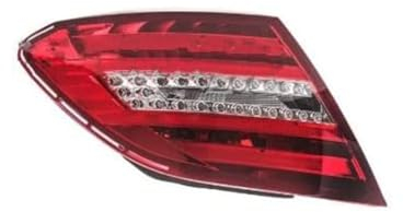 LAXTO Auto Rücklicht für Benz W204 C180 C200 C220 C260 C280 C300 2011-2014,LED Bremslicht Rückfahrlicht Positionslicht Turn Rücklichter Lauflicht Zubehör,Left