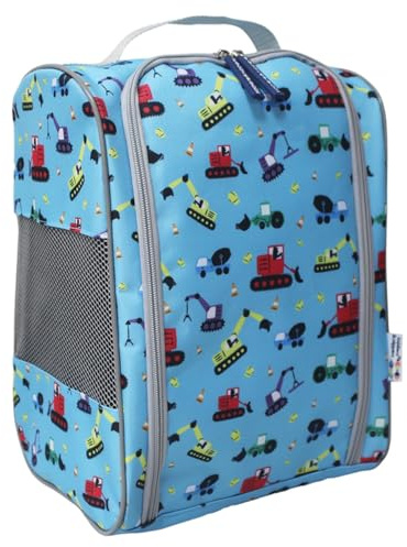 Tiddler Boot Bag | Multifunktion väska för barn | Wellington Welly stövlar förvaringsväska för både barn och vuxna! Perfekt för leriga gummistövlar och fotbollsskor med mera, Grävare och lastbil, H