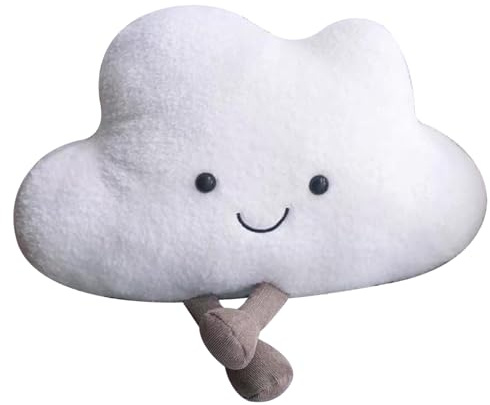 Wolkenkissen, Plüsch, niedliches Wurfkissen mit Fuß, Cartoon, 19,7 x 13,8 Zoll, lustiges Kissen, dekoratives Wolkenkissen für Kinder, Kinderzimmer, Sofa, Schlafzimmer, lustiges Kissen, Kinderzimmerkis
