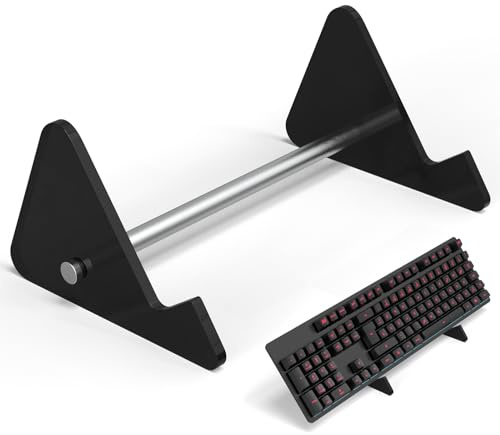 RunJRX Supports de Clavier à 1 Niveau, présentoir en Acrylique pour Clavier mécanique, Support de Clavier en Acrylique Noir, Support pour claviers de Jeu (1 pièce)