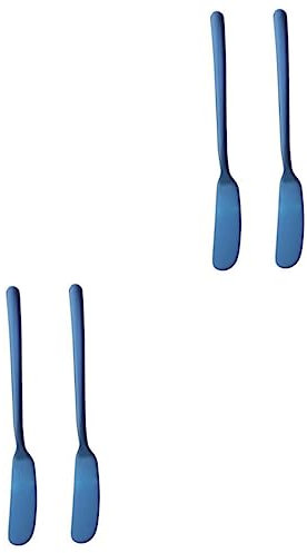 LABRIMP 4 Stück Mehrzweckschneider Geschmolzener Butteraufstrich Besserer Butterstreicher Messer Zum Streichen Von Käse Sahnestreicher Spachtel Butter- Buttermesser Spachtel Blue