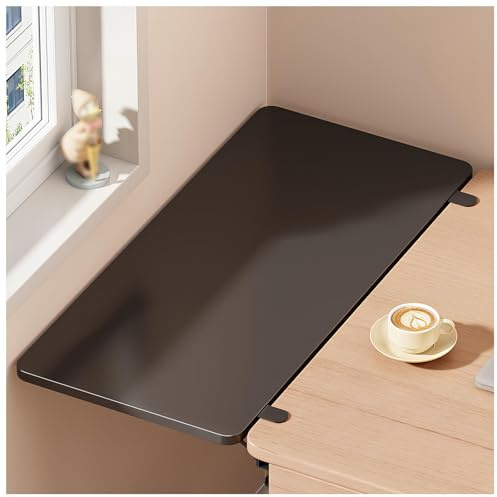 Schreibtisch-Verlängerungsplatte Klappbare Tastaturablage Schwebender Wandschreibtisch Zum Herunterklappen Kann Als Armlehnen, Ablagen, Schreibtischverlängerungen Wandklapptisch(Black,70*20cm)