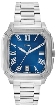 FOSSIL Hommes Analogique Quartz Montre avec Bracelet en Acier Inoxydable FS6121