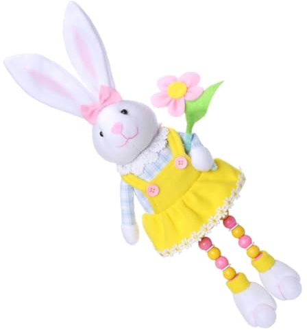 VALICLUD Plüsch Hase Osterhase Stofftier Ausgestopfte Kaninchen Ornament Dekoration Osterhase Plüschtier Hasen-Dekorationen Für Ostern Osterhasenpuppe Ausgestopftes Hasenspielzeug