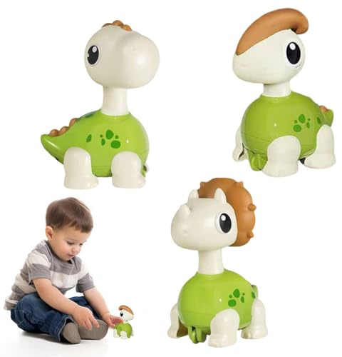 SPHERETRON Spielzeugautos ab 1 Jahr,3 Stück Baby Aufziehauto,Auto Spielzeug Baby Dinosaurier Spielzeug Auto Spielzeu-g ab 1 Jahr,Autos Geschenk für Kinder ab 1 2 3 Jahre(Dinosaurier)