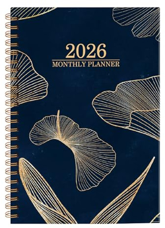 Monatsplaner 2026, großer Block, florales Design mit Wochen- und Monatslayout, Termin-Organizer für akademische und Arbeitsplanung, für Schule, Lehrer, Studenten, Büro, Zuhause, Studium, Familie