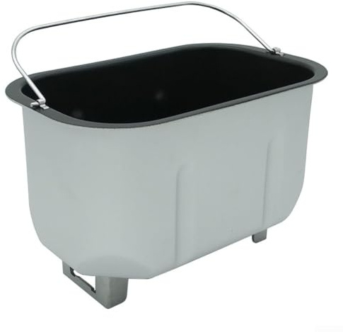 Moule à pain anti-adhésif en alliage d'aluminium de rechange pour machine à pain avec deux palettes de pétrissage, s'adapte à différents modèles pour une cuisson constante, noir