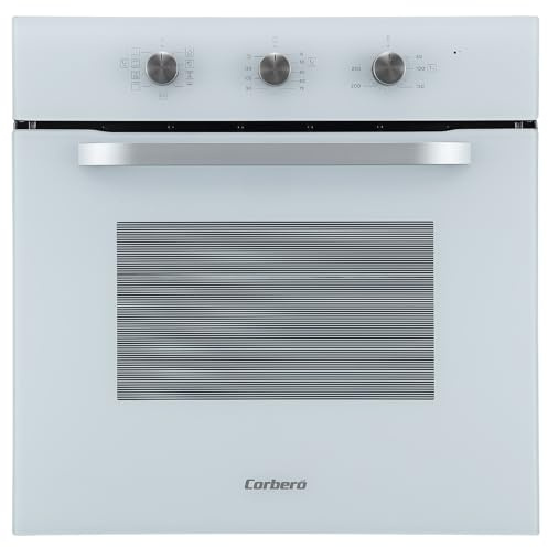 Corberó - Horno Multifunción 65L | CCHM706W | Limpieza Hidrólisis | 3000W | Puerta Doble Cristal | 8 Programas | Luz Interior | Desconexión Automática | Cristal Blanco
