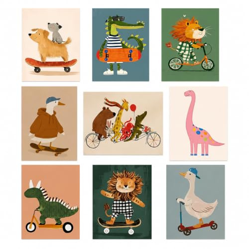FloralGrace Lindos Cuadros Decoración Infantil Niña, Póster Infantil con Motivos Animales Decorativos, Decoración de Pared Infantil Armoniosa, Cuadros Infantiles Niño Modernos, 20 X 30 CM