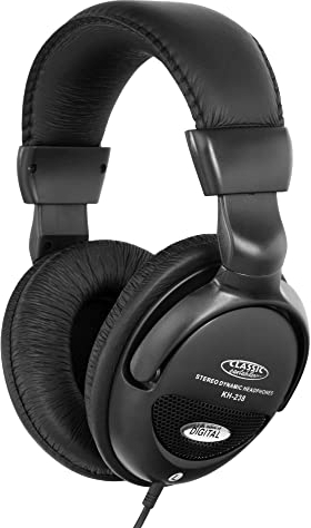 Classic Cantabile KH-238 Kopfhörer (20-20000 Hz, 4m Kabel, Lautstärkeregelung, 12-Fach verstellbar, vergoldete Klinkenstecker, Schwarz)