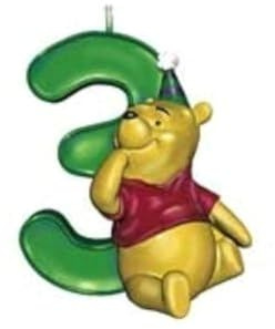 Winnie the Pooh Age 3 Birthday Candle Case Pack 4