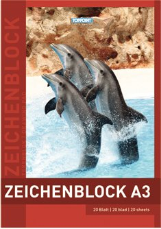 Zeichenblock, A3, 20 Blatt, 120 g