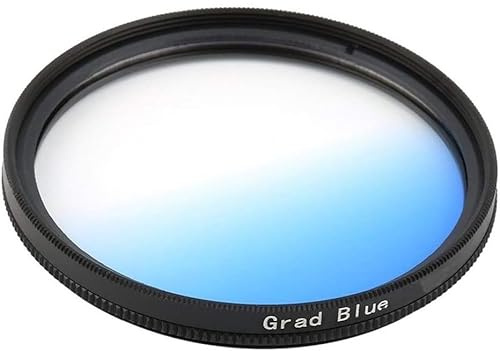 Market&YCY Filtro de gradiente de Filtro gradiente Azul Degradado de 62 mm, para Canon Nikon Sony Lente de cámara réflex Digital