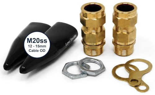 Kit of 2 Cable Glands for SWA Armoured Cable (Suitable for Outdoor Use) Ideal for Use with Outdoor Sockets and Junction Boxes (M20ss)