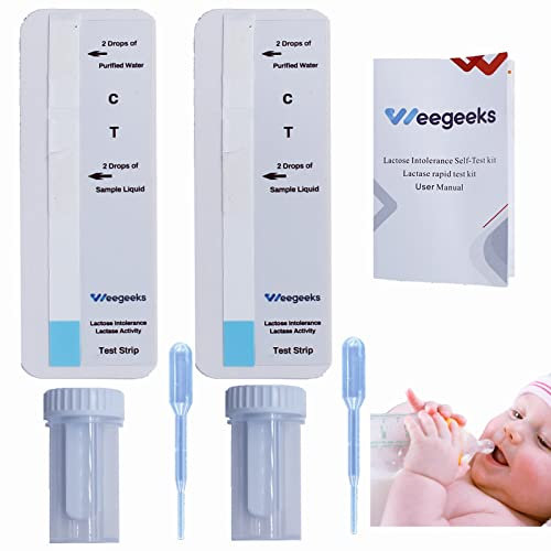 2Pcs Lactose Intolerance Test Strips at Home for Adult and Kid Lactase Activity Test Food Sensitivity Test