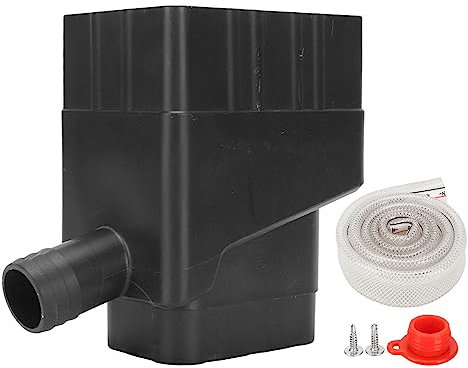Système de Collecte D'eau de Pluie, Système de Connexion de Déviation de Tuyau de Descente Standard Ensemble de Déviation de Collecteur D'eau de Pluie avec Tuyau de 101,6 Cm, (Noir)