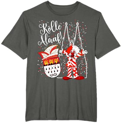 Kölner Dom Clown Köln Alaaf Konfetti Karneval Fashion Parade T-Shirt