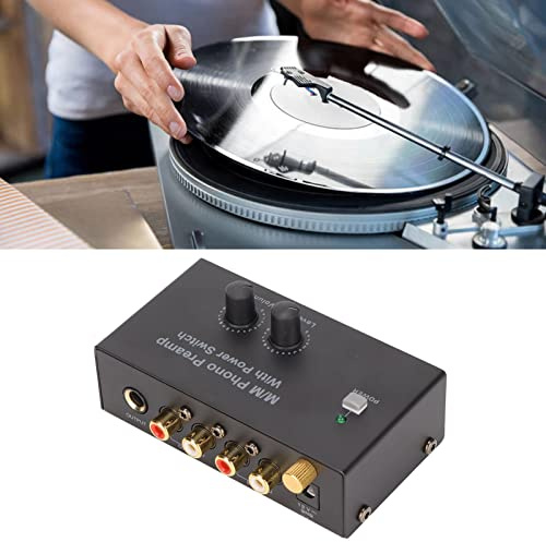 Phono Vorverstärker für Plattenspieler, Audiophiler HiFi Phonograph Vorverstärker mit 12V Netzteil