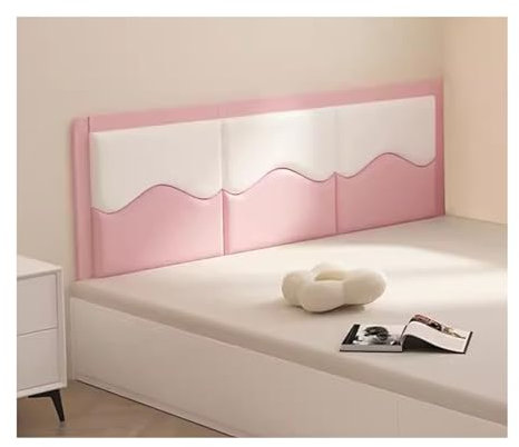 XILYZMO Wandkissen Bettkopfteil, 3D-Technologie-Stoff Wand- Schutzpolster, Spielzimmer Dekorativer Schutz Wandaufkleber, Gepolsterte Wandpaneele Kopfteil Für Schlafzimmer(Rosa,180x80cm)