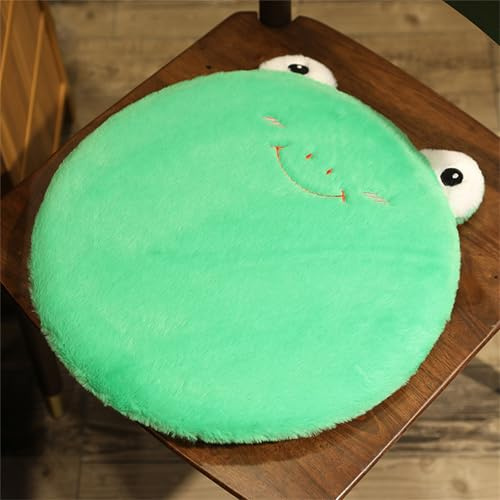 champracer Rund Sitzkissen Kinder, Cartoon Tier Bodenkissen, Memory Schaum Sitzkissen, rutschfest Stuhlkissen, Plüschkissen für Büro, Auto, Zuhause und Schule (Frosch,40 cm)