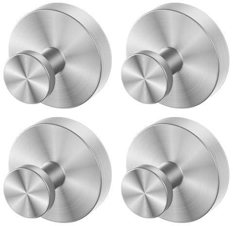 4 portasciugamani senza foratura, gancio a ventosa per cucina e bagno, riutilizzabile a ventosa, gancio da parete, gancio forte, multifunzione, gancio per accappatoio, gancio per cappotto, colore