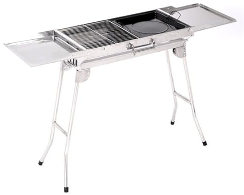 Parrilla de Barbacoa de Acero Inoxidable para Exteriores, Estufa de carbón de Madera portátil, Parrilla de Barbacoa plegable/D/112 * 30 * 71 cm
