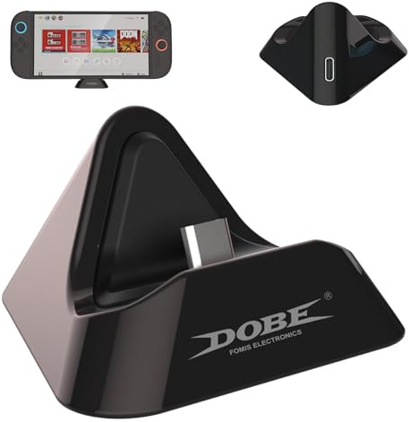 AriKroii Dock di ricarica compatibile con Switch 2, Stazione di Ricarica, Mini Supporto di Ricarica portatile Docking Station, porta di ricarica per porta di tipo C