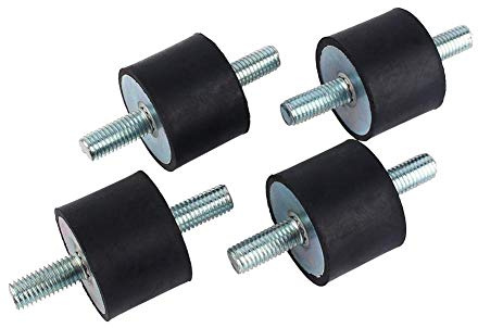 Uadme Gummipuffer M10, 4 Stück Dämpfer Gummi, M10 40 * 30 Schwingungsdämpfer Anti Vibration Gummilager für Luftkompressoren Benzinmotoren Wasserpumpen, Dämpfung Geräuschreduzierung